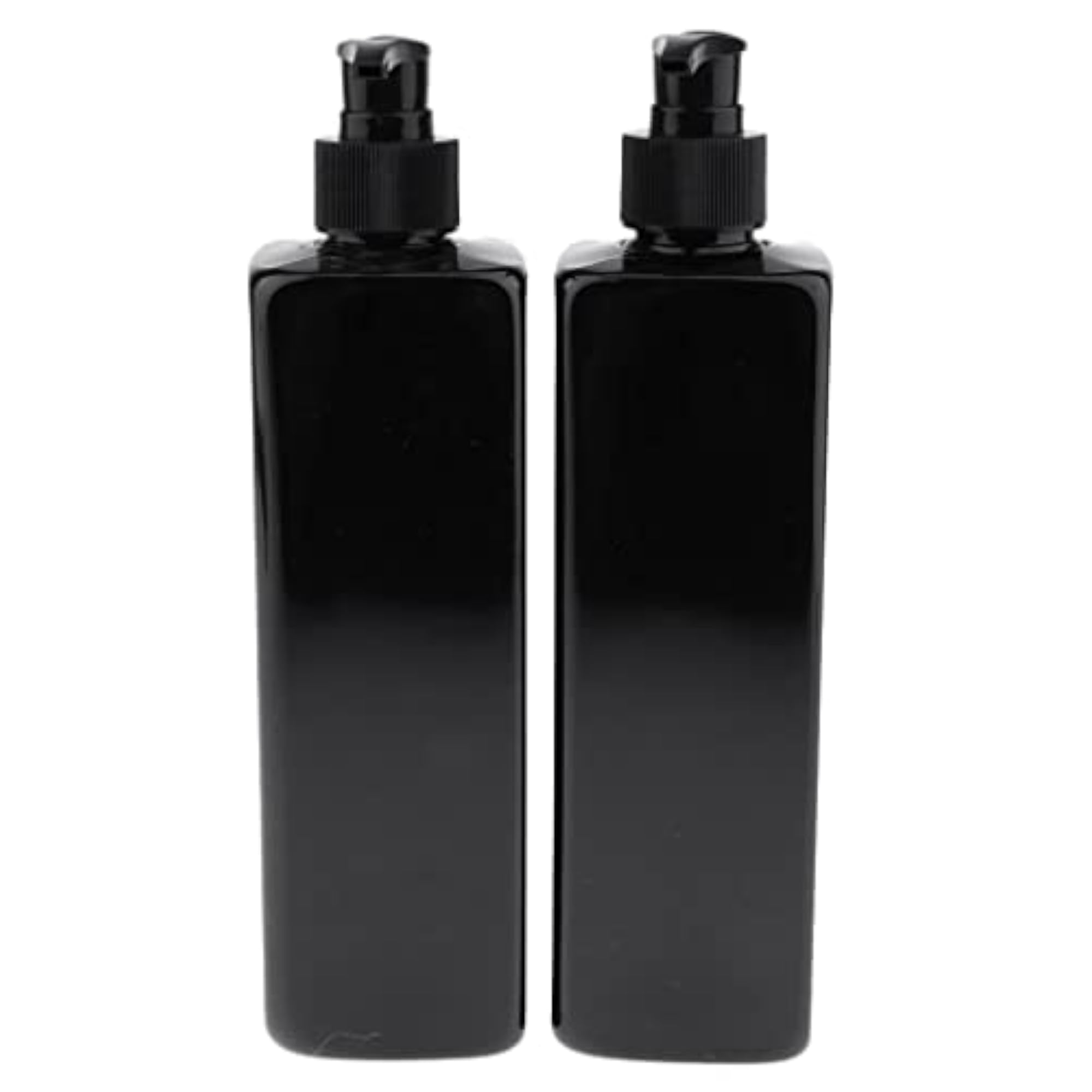 2Pcs Empty Poly Shampoo Bottles with Lotion Pumps 500ML